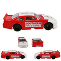 3" 1/64 Scale Nascar Style Race Car - Red & White w/ Full Graphics Package